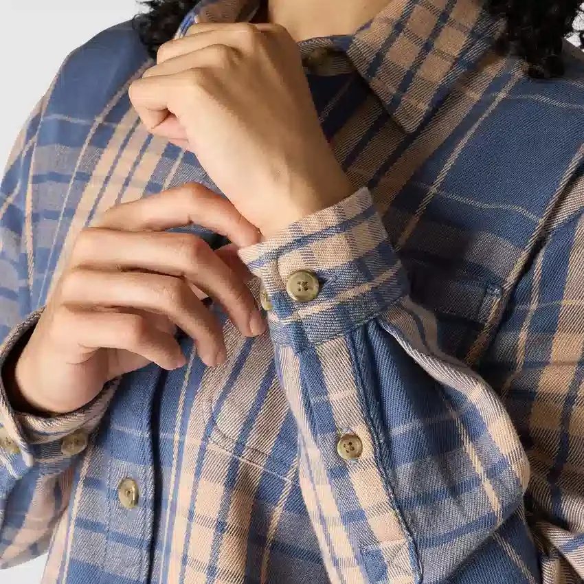 Tencel™-vezelserie: losvallend geruit twill-overhemd voor dames