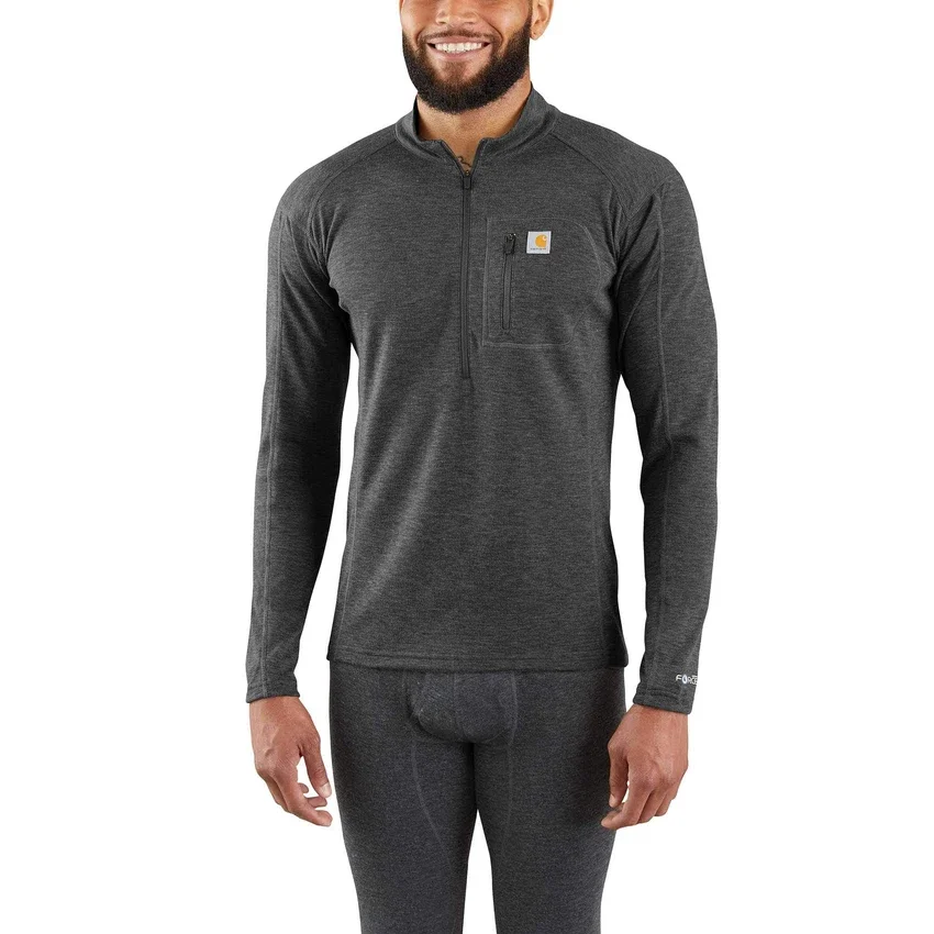Thermisch shirt met kwartrits voor heren - carhartt Force® - Middelzwaar - Poly-wol