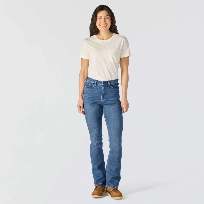 Tiller-jeans met hoge taille en bootcut voor dames