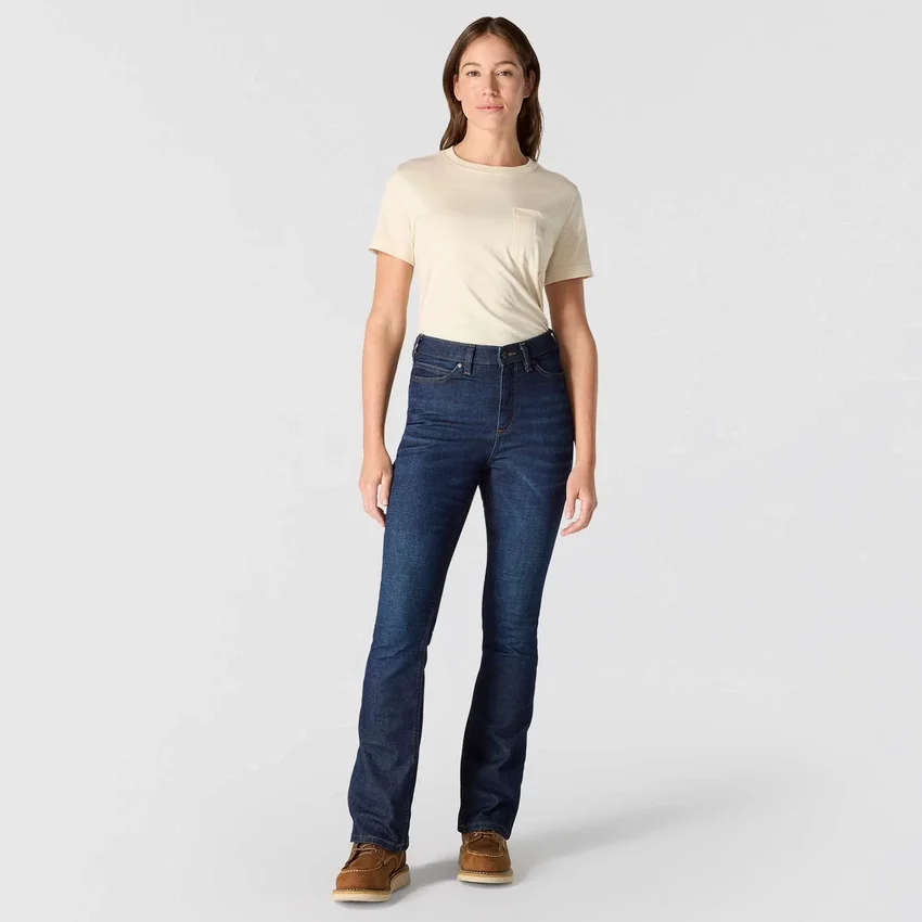 Tiller-jeans met hoge taille en bootcut voor dames