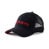 Truckerpet van canvas met mesh-achterkant en logo
