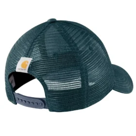Truckerpet van canvas met mesh-achterkant en logo