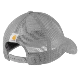 Truckerpet van canvas met mesh-achterkant en logo