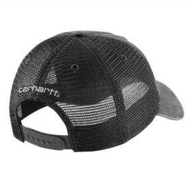 Truckerpet van canvas met mesh-achterkant en logo