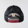 Truckerpet van canvas met mesh-achterkant en logo