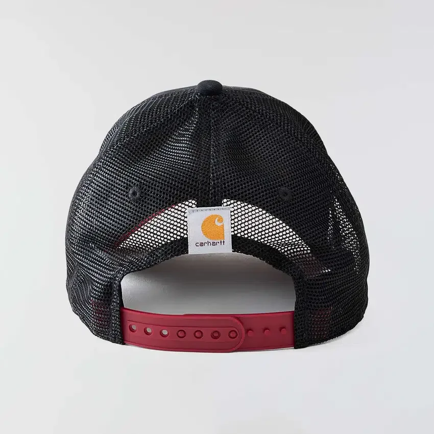 Truckerpet van canvas met mesh-achterkant en logo