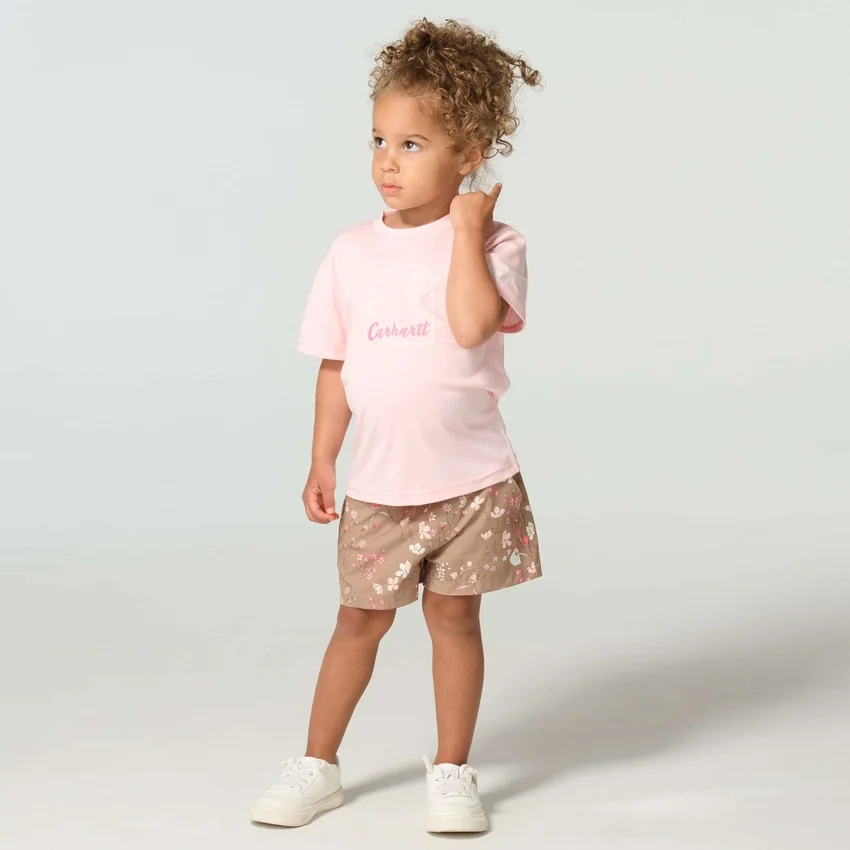 Tweedelige set voor meisjes: Force Sun Defender™ T-shirt met korte armstukken en korte broek met elastische tailleband en print (peuters)