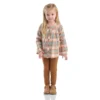 Tweedelige set voor meisjes met flanellen top met lange armstukken en Leggings (peuters)