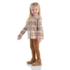 Tweedelige set voor meisjes met flanellen top met lange armstukken en Leggings (peuters)