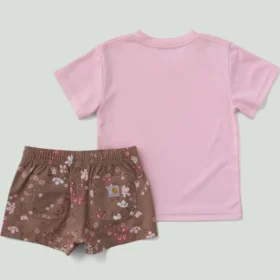 Tweedelige set voor meisjes met Force Sun Defender™ Overhemd met korte armstukken en bedrukte korte broek met elastische tailleband (baby)