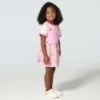 Tweedelige set voor meisjes met T-shirt met korte armstukken en jurkje met print (peuters)
