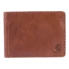 Tweevoudige portemonnee van patina-leer