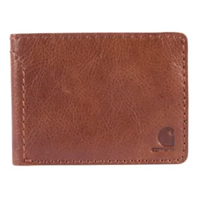 Tweevoudige portemonnee van patina-leer
