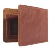 Tweevoudige portemonnee van patina-leer