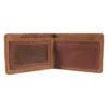 Tweevoudige portemonnee van patina-leer