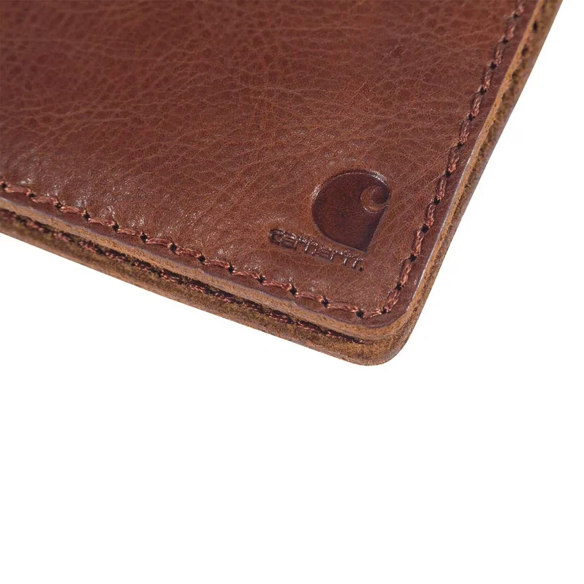Tweevoudige portemonnee van patina-leer