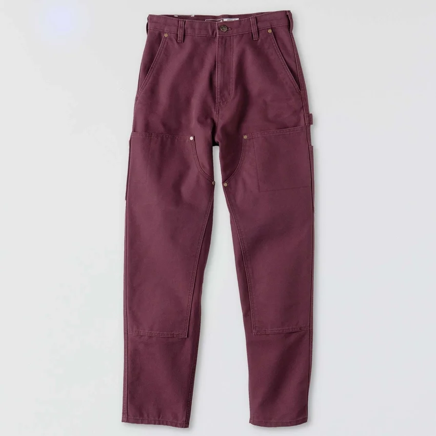 Vintage fit canvas werkbroek met dubbele knieën voor dames