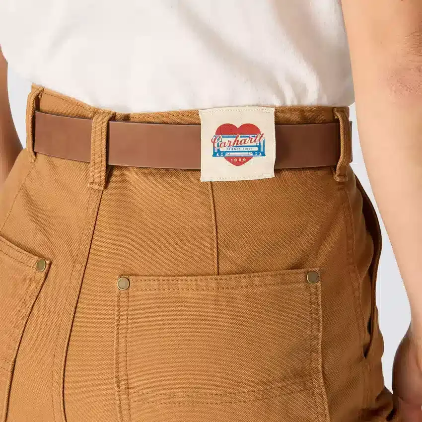 Vintage fit canvas werkbroek met dubbele knieën voor dames