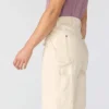 Vintage fit canvas werkbroek met dubbele knieën voor dames
