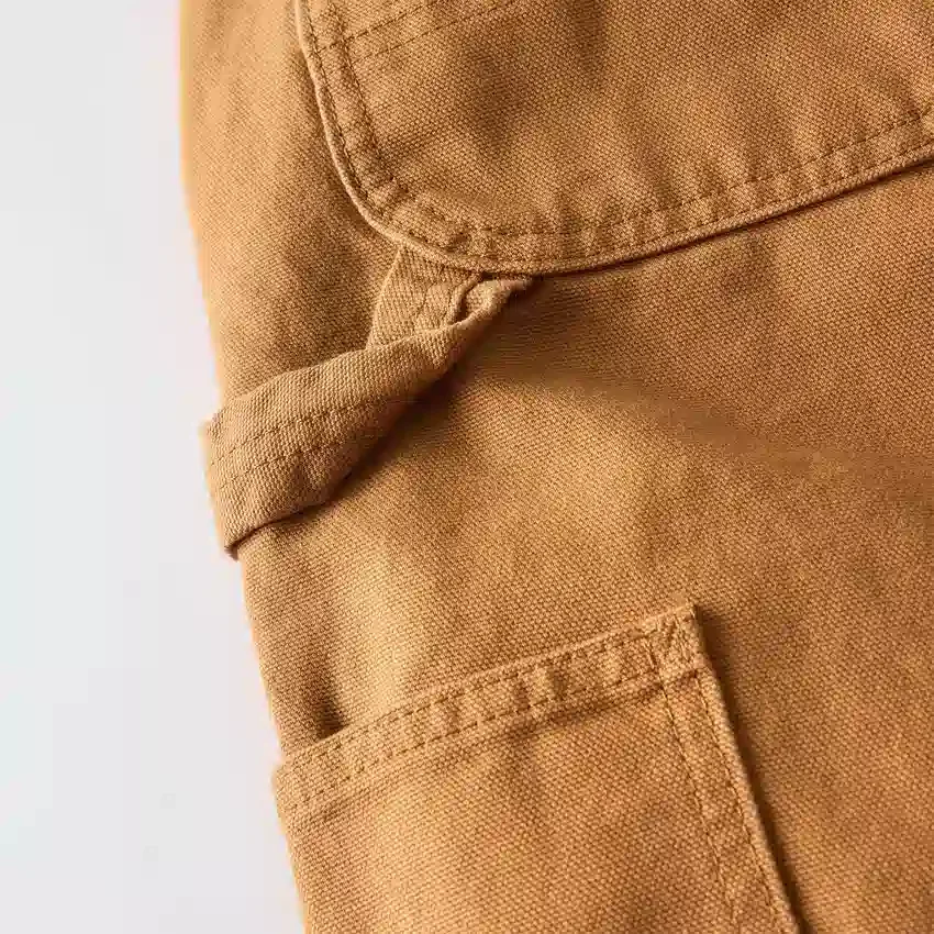 Vintage fit canvas werkbroek met dubbele knieën voor dames