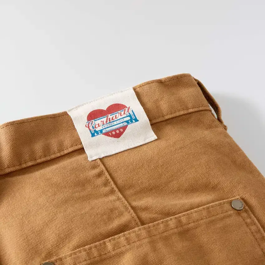 Vintage fit canvas werkbroek met dubbele knieën voor dames