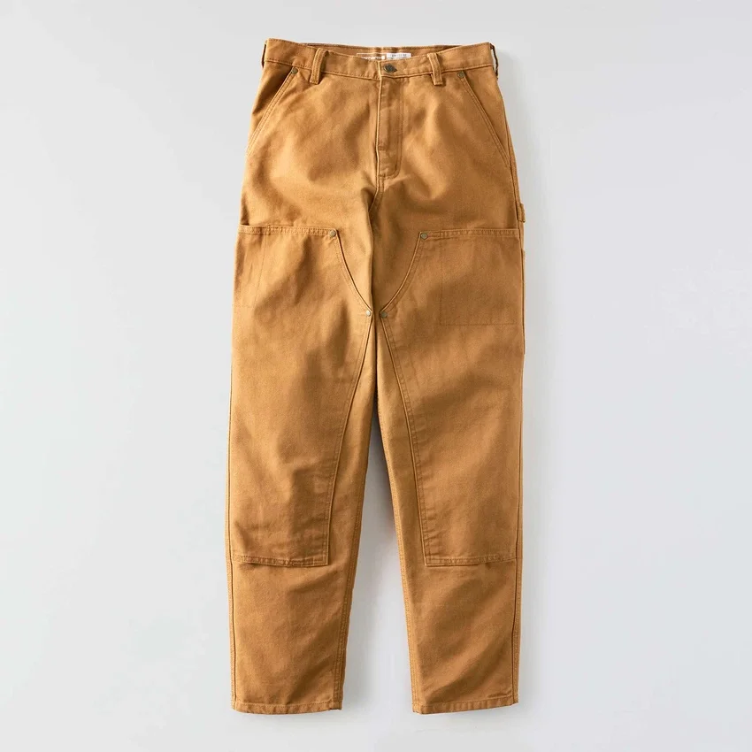 Vintage fit canvas werkbroek met dubbele knieën voor dames