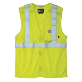 Vlamwerend veiligheidsvest met hoge zichtbaarheid van mesh, klasse 2, voor heren - Hi-Vis-vesten