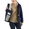 Vlamwerende Full Swing® loszittende Quick Duck®-jas met sherpa-voering voor dames