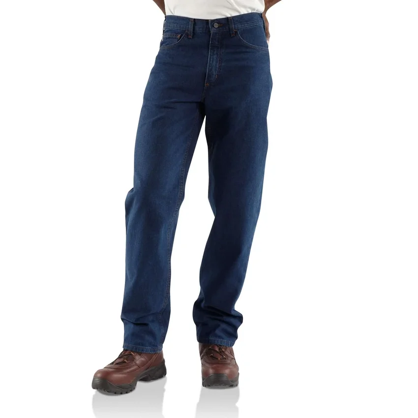 Vlamwerende herenjeans met relaxte pasvorm en 5 zakken