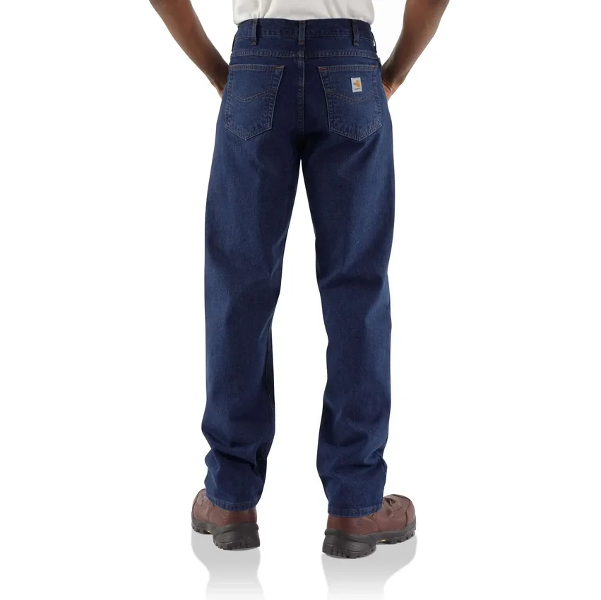Vlamwerende herenjeans met relaxte pasvorm en 5 zakken