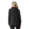 Waffel-scrubhoodie met doorlopende rits voor dames