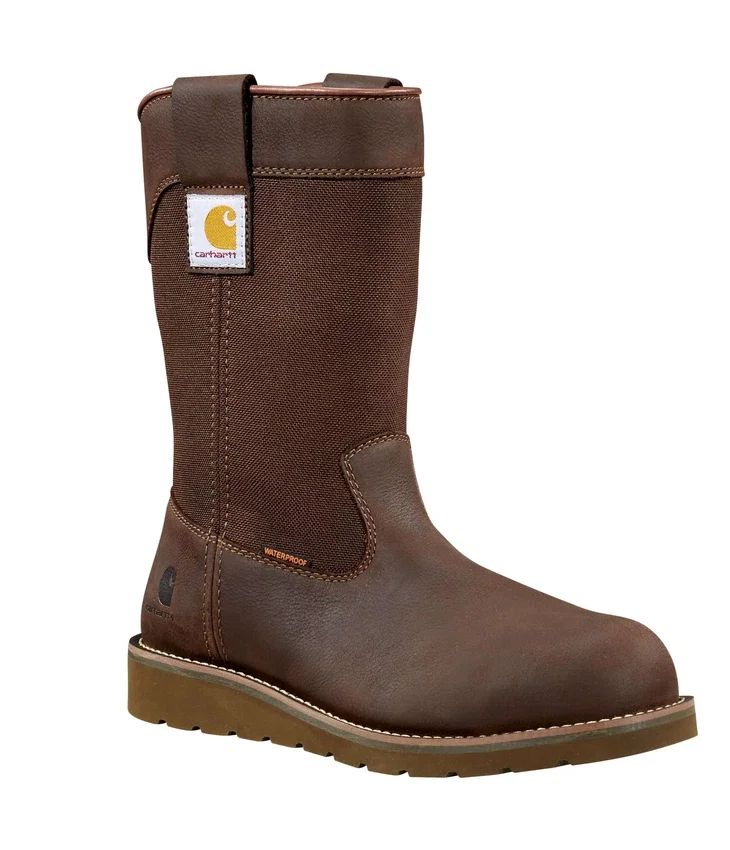 Waterdichte 10" Wellington-laars met stalen neus en sleehak
