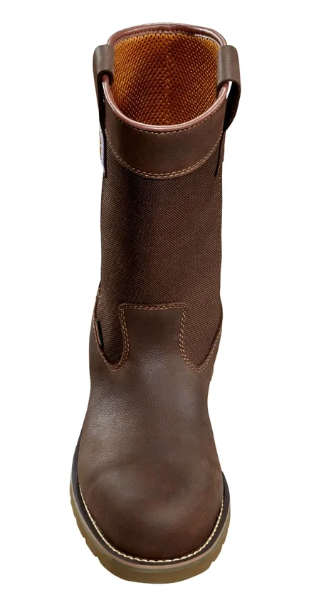Waterdichte 10" Wellington-laars met stalen neus en sleehak