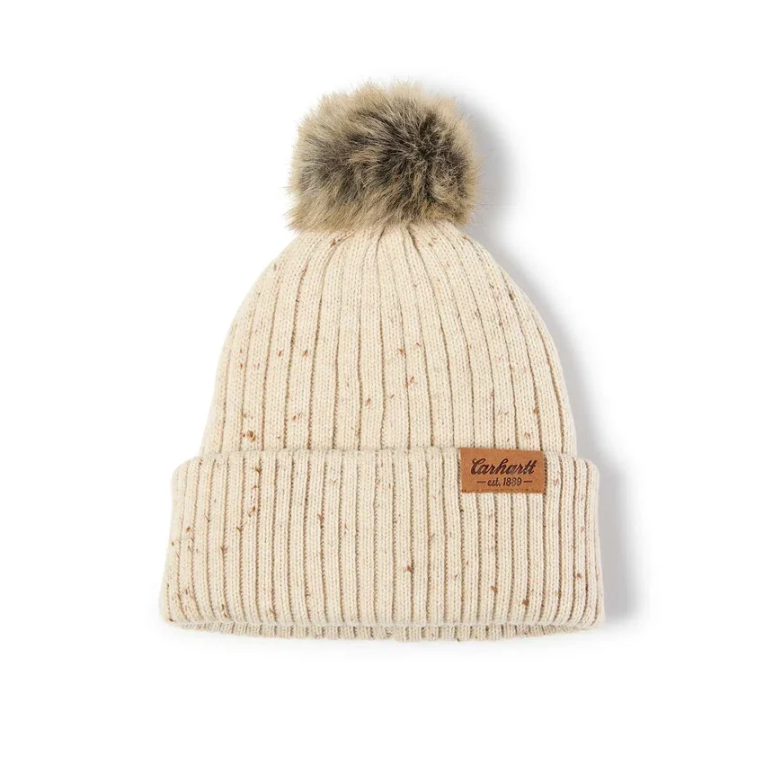 Wollen muts met pompon voor dames
