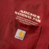 Zwaar overhemd met lange armstukken en Arches National Park-afbeelding voor heren