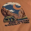 Zwaar overhemd met lange armstukken en 'Big Bend National Park'-afbeelding voor heren